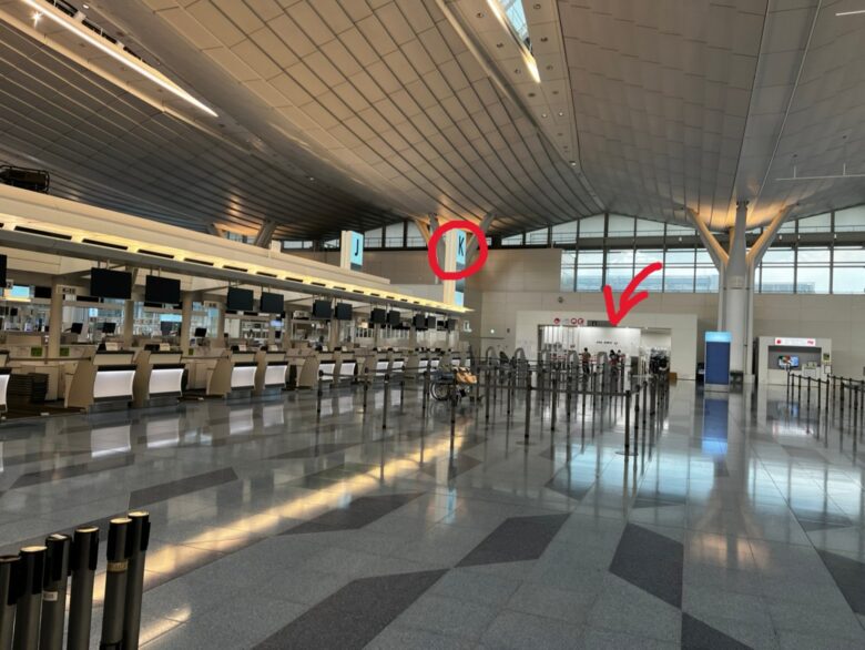 羽田空港第3ターミナル3階のJAL ABCグローバルWiFi受取カウンター